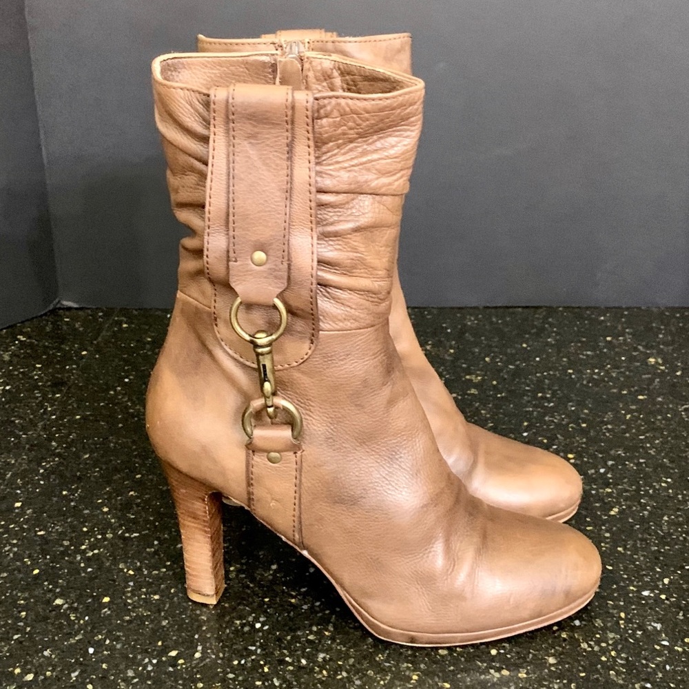 Coach Torres Brown Leather Boots. 9B